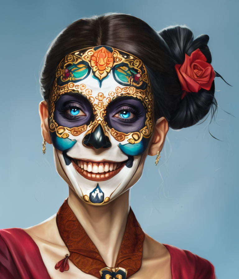 01298-3982544855-(a close up of a smiling beautiful girl wearing los Muertos skull facepaint), charhelper, ((close-up)) portrait, digital paintin.png