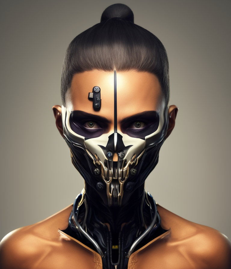 00775-3438218591-a woman with tattoos and a face mask, CHV3CCyberpunk, portrait of a cyberpunk cyborg, portrait of a cyborg, cyborg woman, cyborg.png