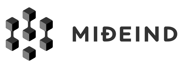 Miðeind logo